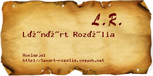 Lénárt Rozália névjegykártya