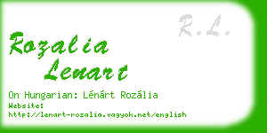 rozalia lenart business card