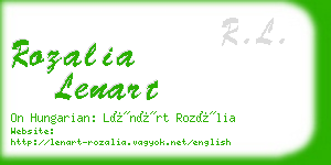 rozalia lenart business card